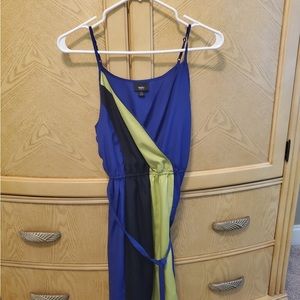 Mossimo sleeveless dress XS Royal Navy and light green